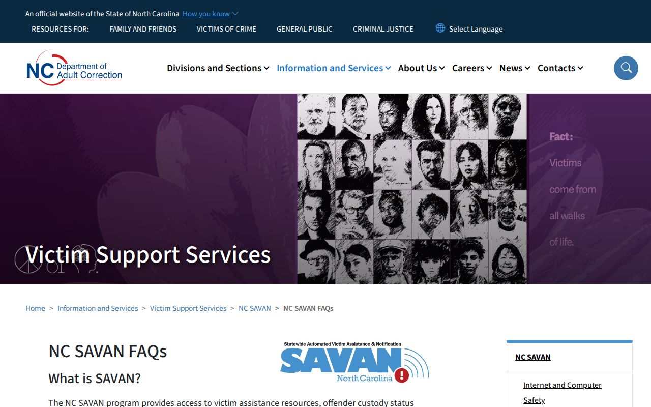NC SAVAN transfer and re-registration rules for Macon County release alerts